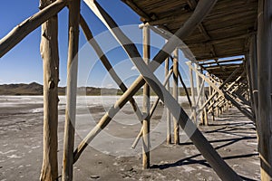 Urmia salt Lake Iran Jetty