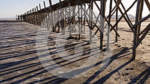 Urmia Salt Lake Sunset Jetty Iran