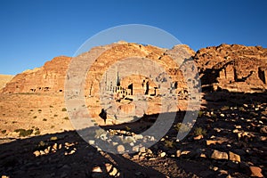 The Urn Tomb at Petra at Sunset, Jordan