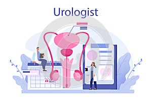 Urologist concept. Idea of kidney and bladder treatment, hospital care.