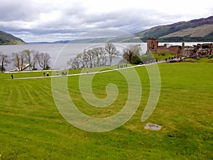 Urquhart Castle, Iverness UK, Ruins of the Urquhart Castle in Iverness United kingdom next to Loch Ness lake
