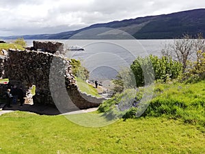 Urquhart Castle, Iverness UK, Ruins of the Urquhart Castle in Iverness United kingdom next to Loch Ness lake