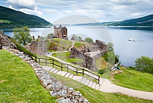 Urquhart Castle on Lake Loch Ness, Scotland