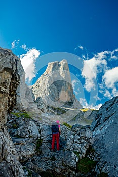 Urriellu peak Naranjo de Bulnes in Picos de Europa National Park