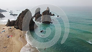 Ursa Beach Praia da Ursa aerial view - 4K Ultra HD