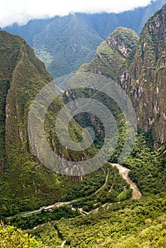 Urubamba River at Machu Picchu, Peru photo