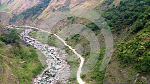 Urubamba river near Machu Picchu in Peru