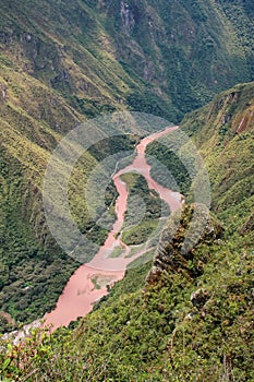 Urubamba River near Machu Picchu in Peru