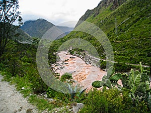 Urubamba River Sacred Valley. Peru. South America. No people.