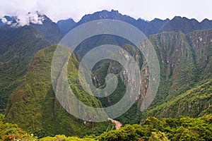 Urubamba River valley near Machu Picchu in Peru