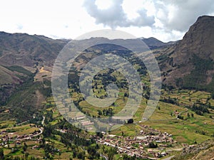 Urubanba valley and urubamba river near to Machu Picchu, Peru