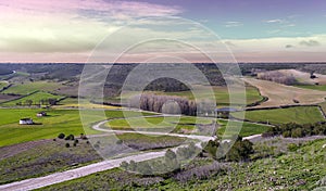 UrueÃÂ±a fields at sunset