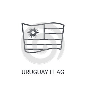 Uruguay flag icon. Trendy Uruguay flag logo concept on white bac