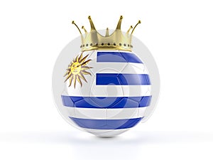 Uruguay flag soccer ball with crown