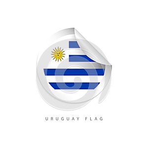 Uruguay Label Flags Vector Template Design