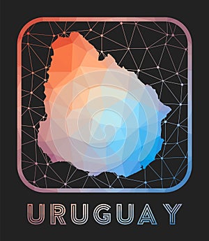 Uruguay map design.