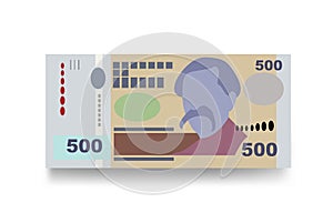 Uruguay money set bundle banknotes. Paper money 500 UYU.