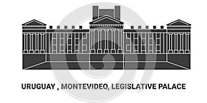 Uruguay , Montevideo, Legislative Palace, travel landmark vector illustration photo
