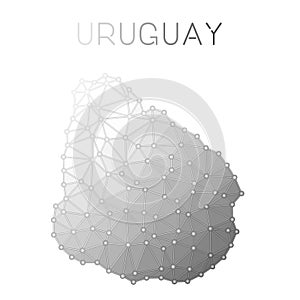 Uruguay polygonal vector map.