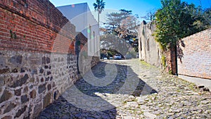 Streets of Colonia Del Sacramento in historic center Barrio Historico photo