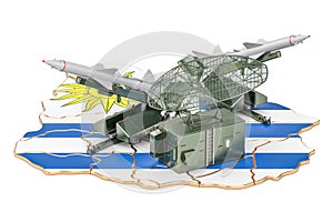 Uruguayan missile defence system concept, 3D rendering photo
