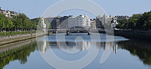 Urumea river in the city of Donostia, Euskadi