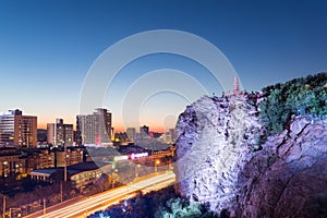 Urumqi cityscape in nightfall