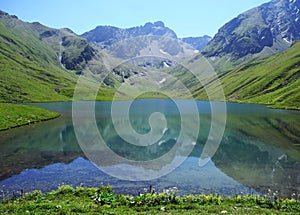 Urup Lake in the Caucasus, Karachay-Cherkessia