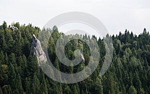 Urych Rocks view in Carpathian Mountains