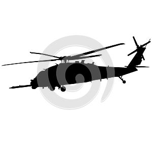 US Air Force army, navy military aircraft fight and transport helicopter flying in the air HH / UH 60G Black Hawk, Pave Hawk helic
