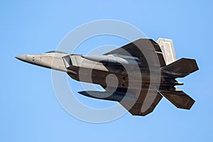 US air force F-22 Raptor stealth fighter jet aircraft