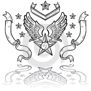 US Air Force Insignia with Ribbons