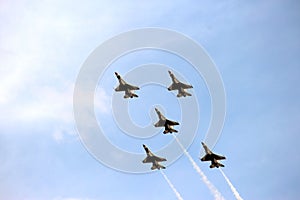 US Air Force Thunderbirds in Close formation