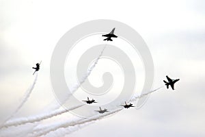 US Air Force Thunderbirds in Close formation