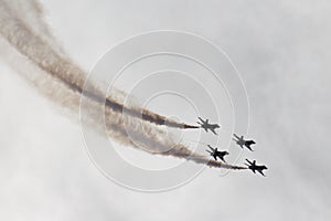 US Air Force Thunderbirds in Close formation