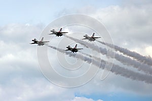 US Air Force Thunderbirds in formation