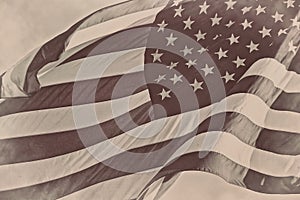 Noi americano patriottico bandiera seppia antico 