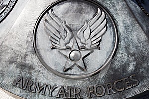 US Army air forces commemorative plaque photo