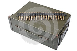 US Army Ammo Box with ammunition belt