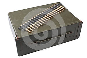 US Army Ammo Box with ammunition belt