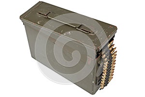 US Army Ammo Box with ammunition belt