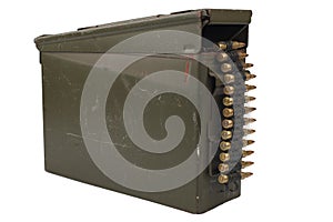 US Army Ammo Box with ammunition belt