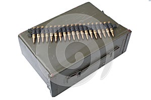 US Army Ammo Box with ammunition belt