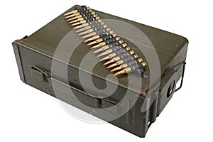 US Army Ammo Box with ammunition belt