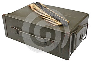 US Army Ammo Box with ammunition belt