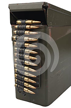 US Army Ammo Box with ammunition belt