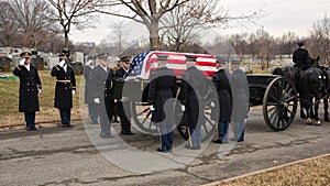 US Army caisson with casket