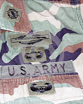 US Army Combat Veteran Uniform Patches photo