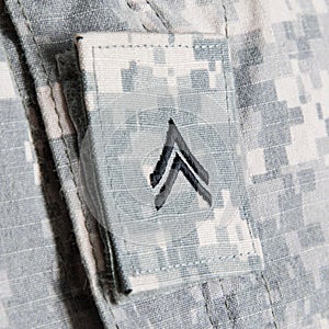 US army corporal rank embroidered insignia patch