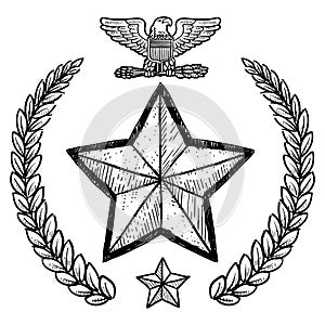 A nosotros ejército insignias guirnalda 